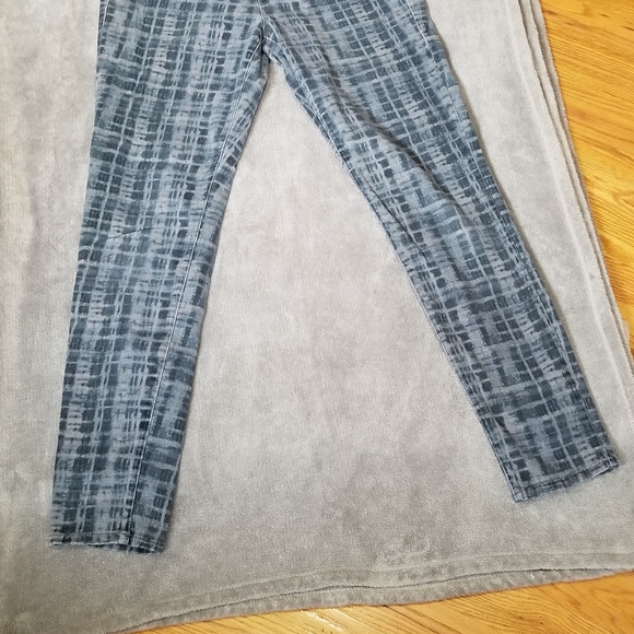 Cabi 3049 Blue Grid Curvy Skinny Mid Rise Jeans Sz 8  Womens Pants Gray - Picture 10 of 12